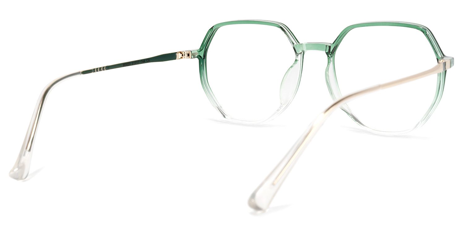 Gonzalez Geometric Green Glasses | Zeelool Glasses4