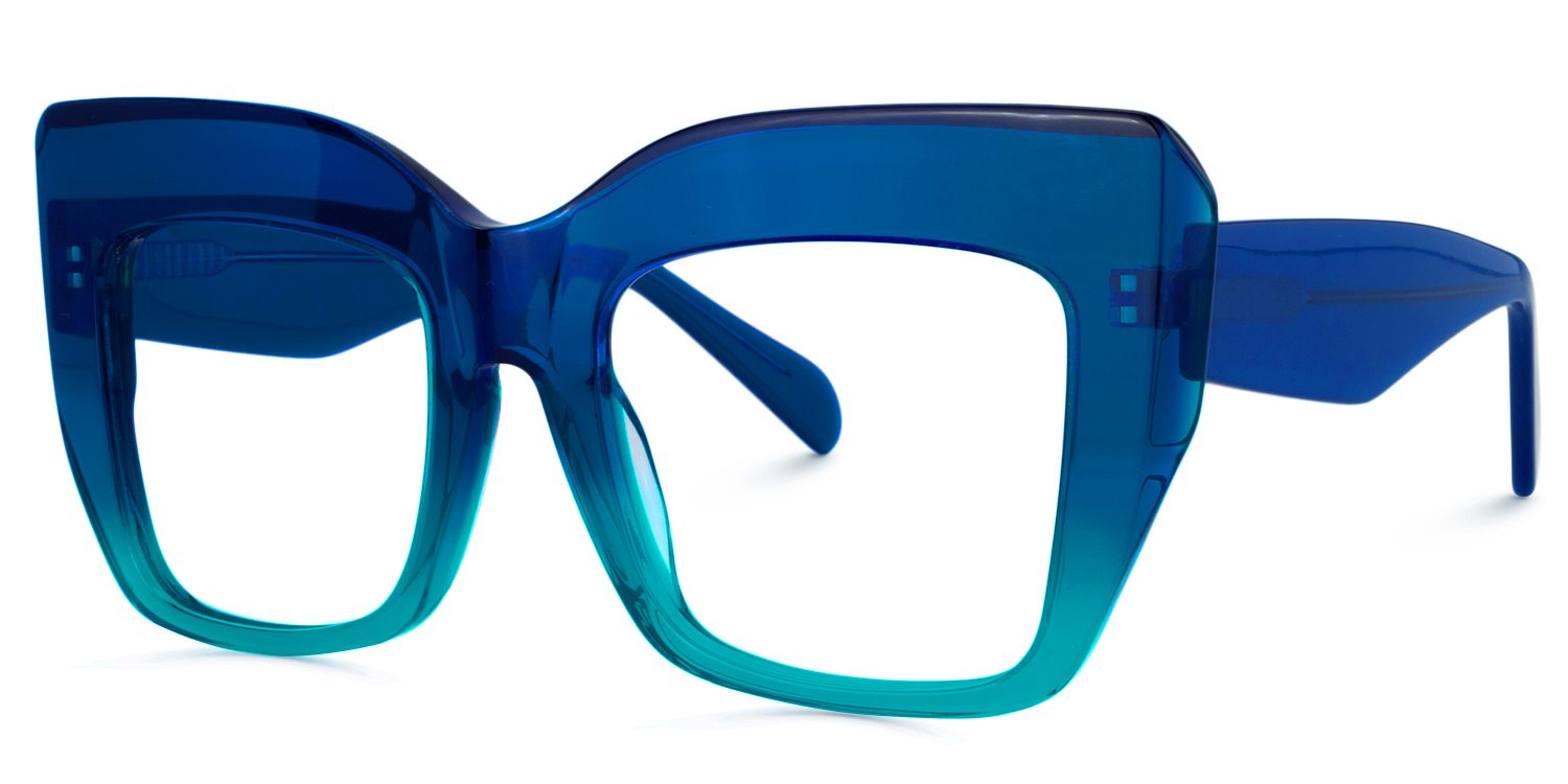 Charmaine Blue-Green Frame Glasses | ZEELOOL3