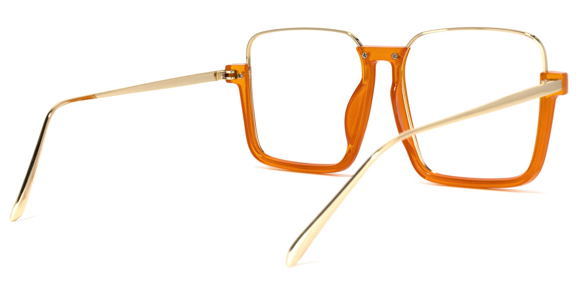 Velez Square Orange Glasses | Zeelool Glasses2