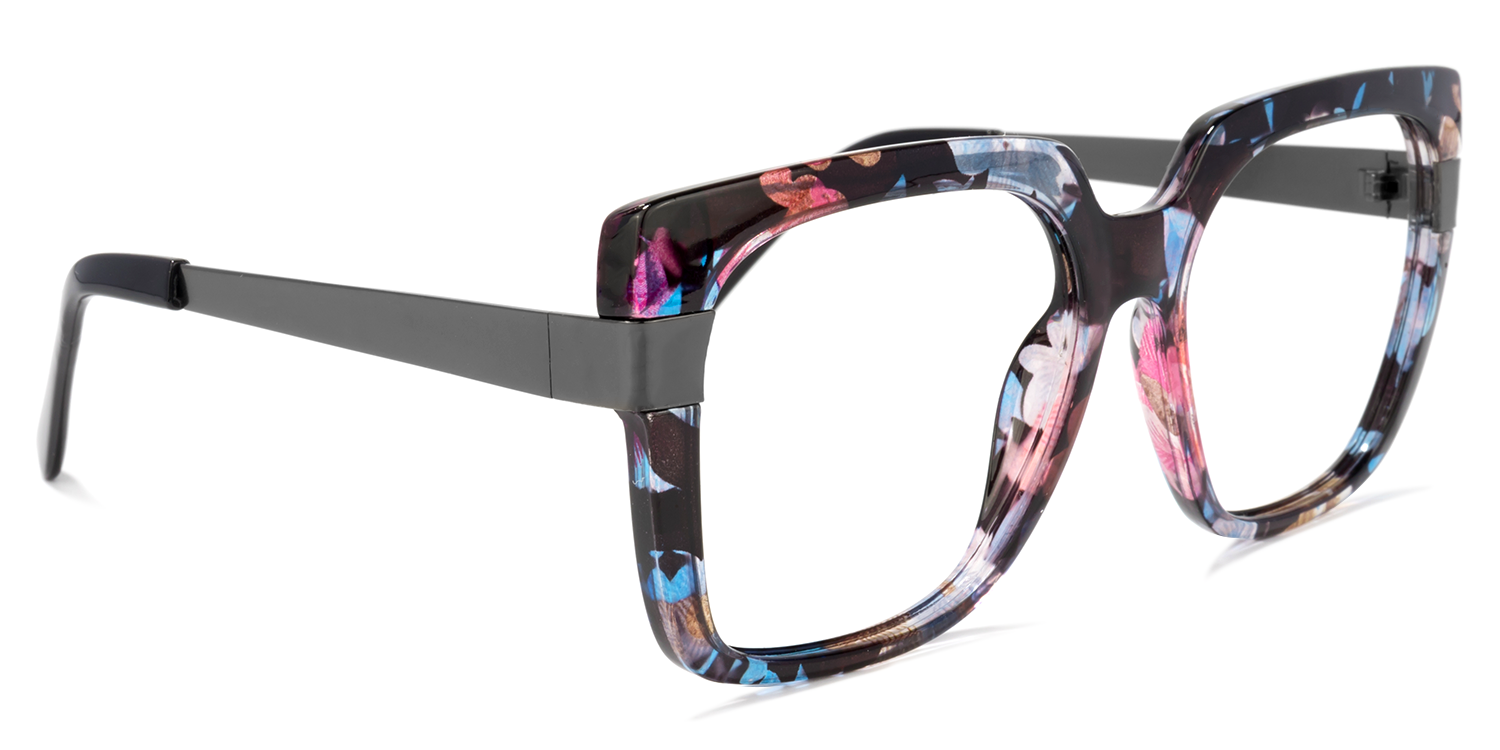 Reeves Square Floral Glasses | Zeelool Glasses1