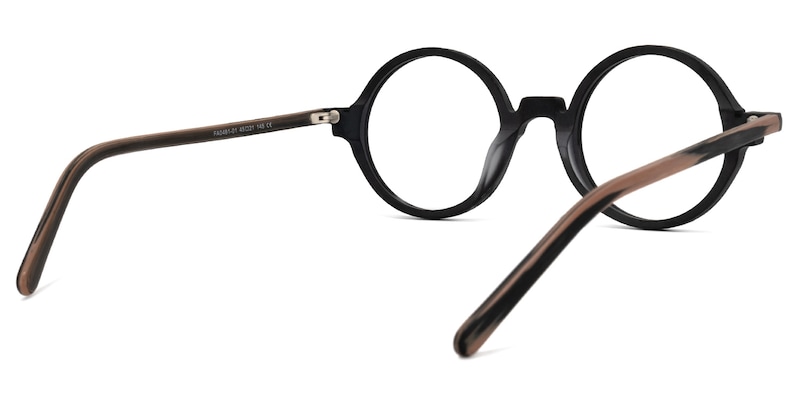 Otto Round Black Glasses | Zeelool Glasses3