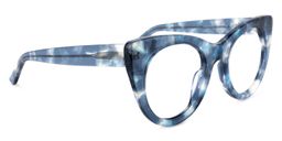 Starry Cateye Blue Glasses2