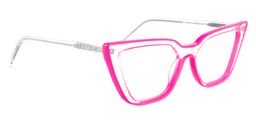 Yosef Cat-eye Bright-Pink Glasses3
