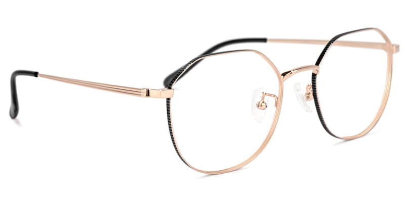 Thompson Geometric Black Glasses | Zeelool Glasses2