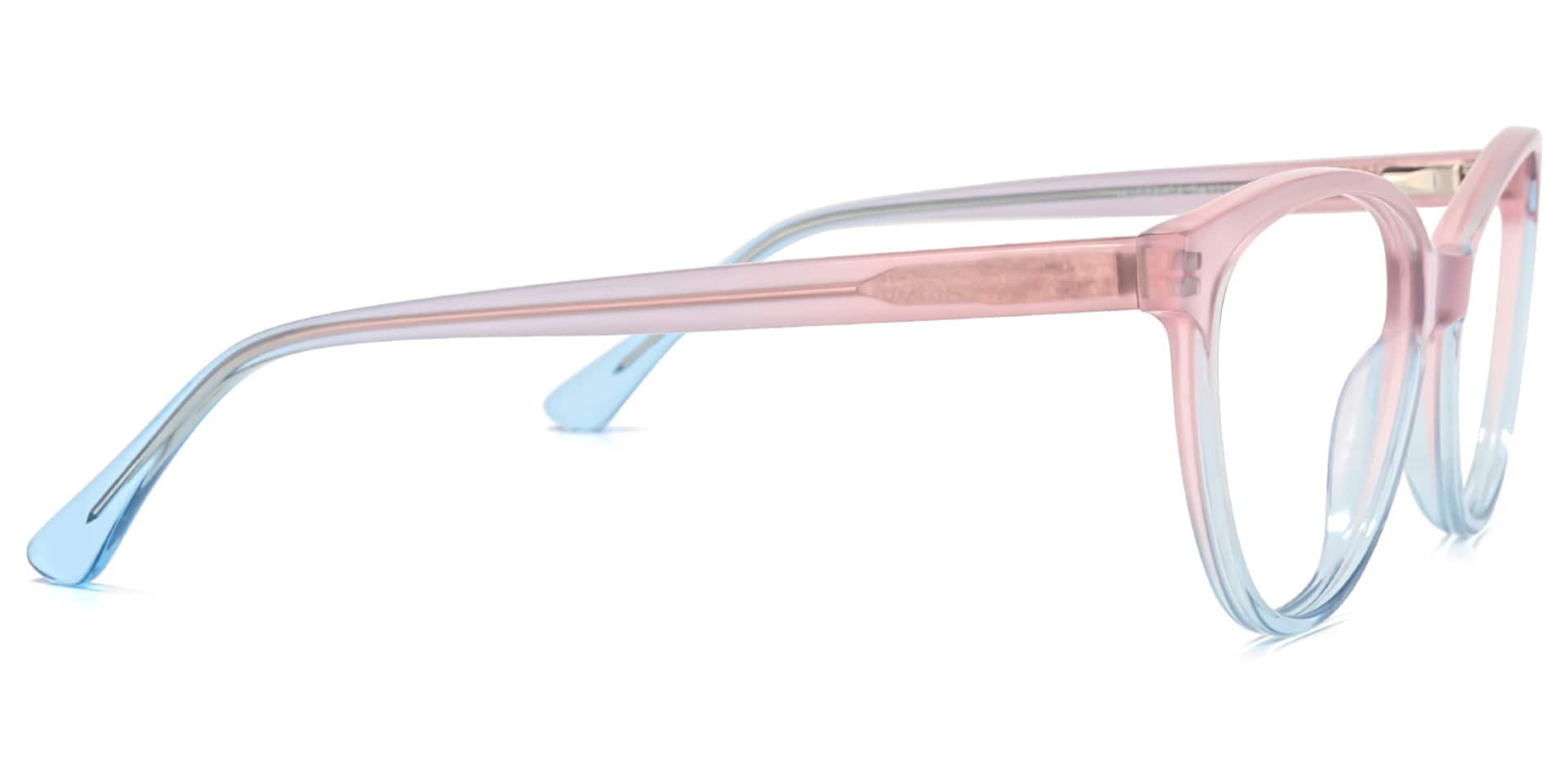 Palos Cateye Pink-Blue Glasses | Zeelool Glasses3