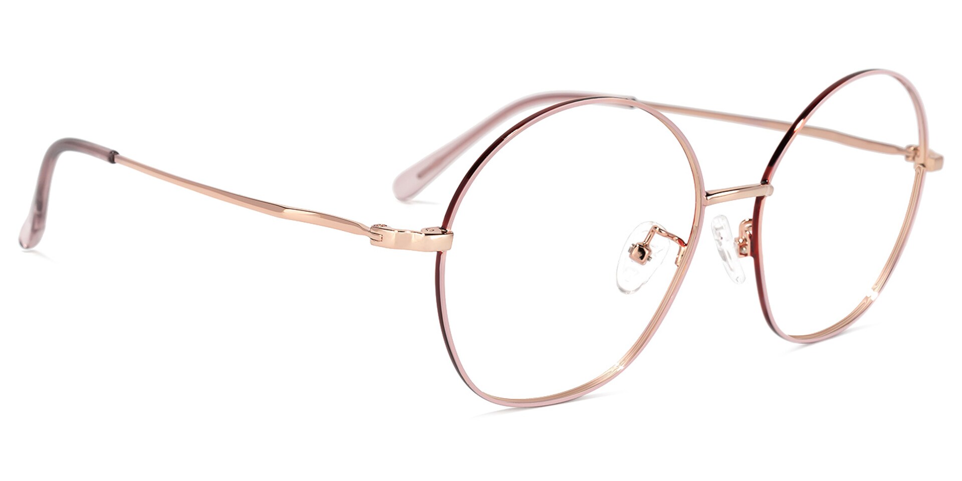 Nguyen Round Pink Glasses | Zeelool Glasses2