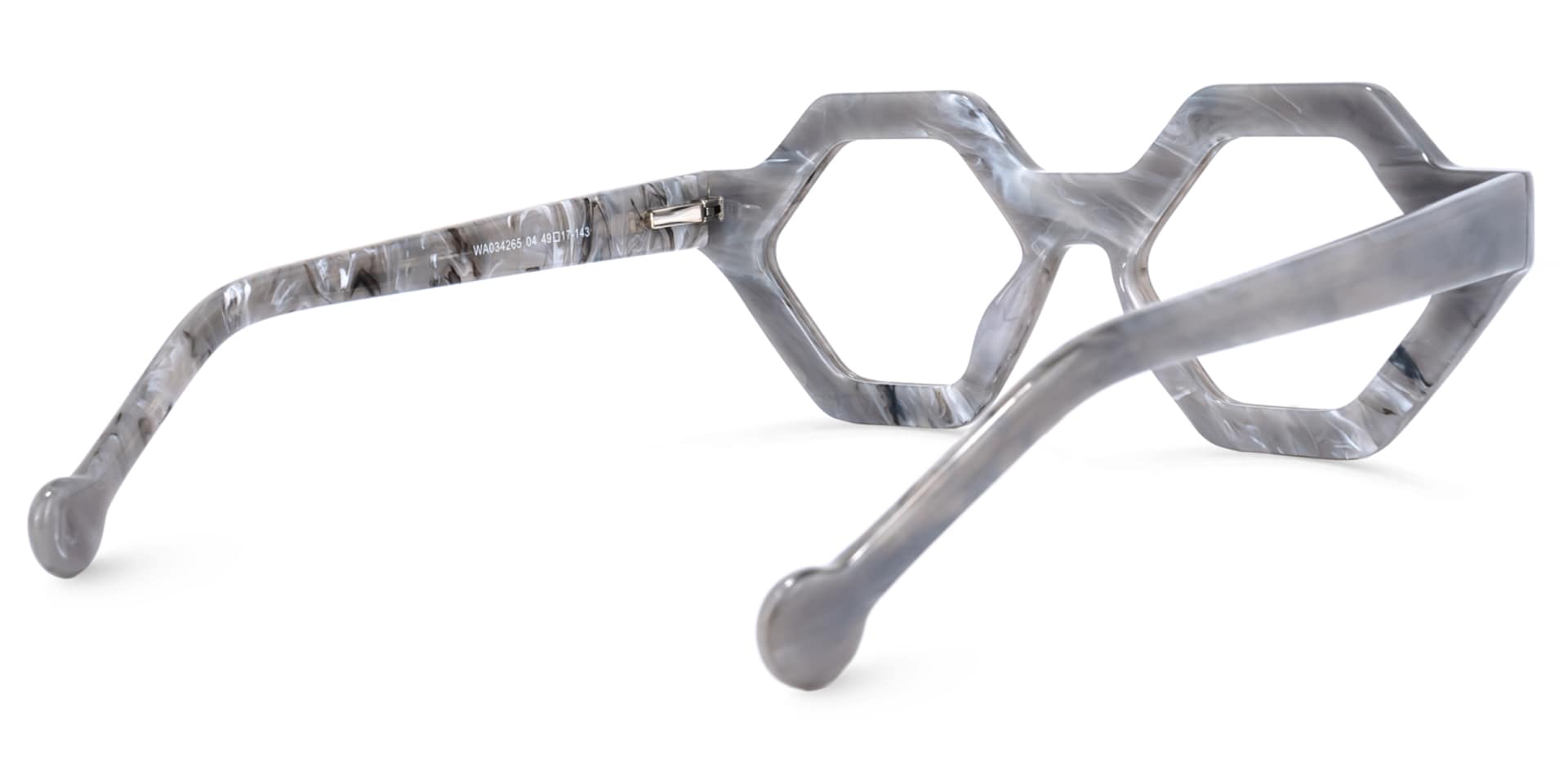 Barreto Geometric Gray Glasses | Zeelool Glasses4