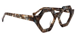 Barreto Geometric Brown Glasses2