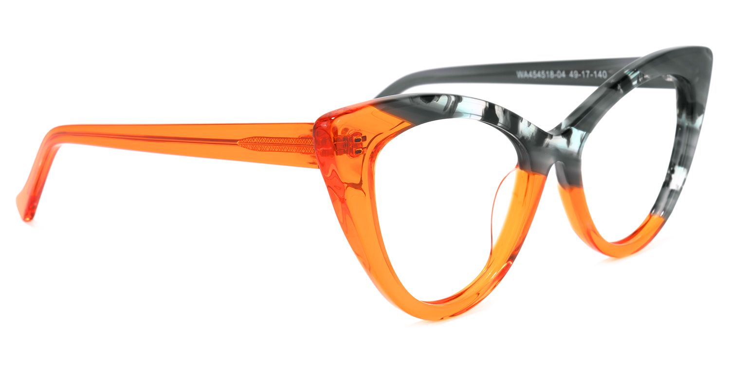 Maxine Cateye Orange Eyeglasses and Glasses Frames2