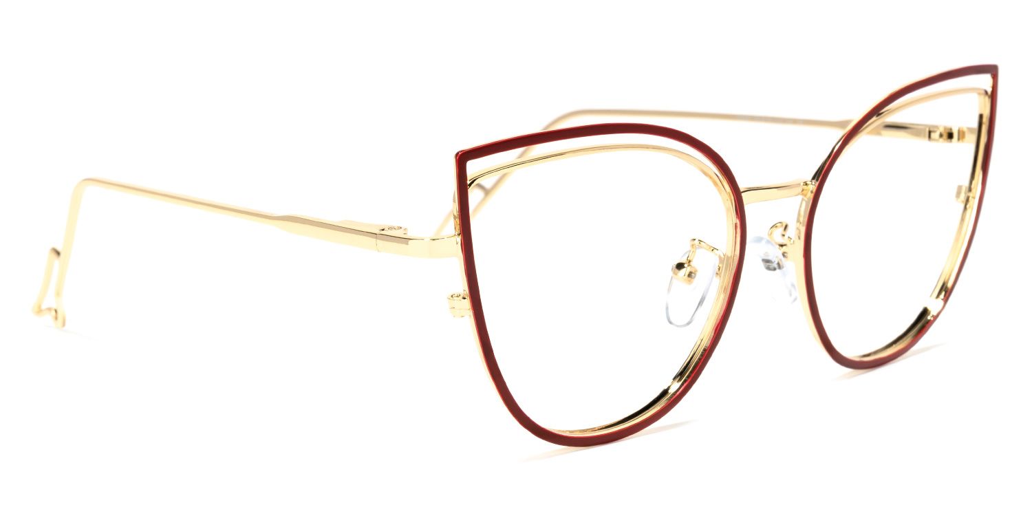 Spivey Cateye Red Glasses | Zeelool Glasses2