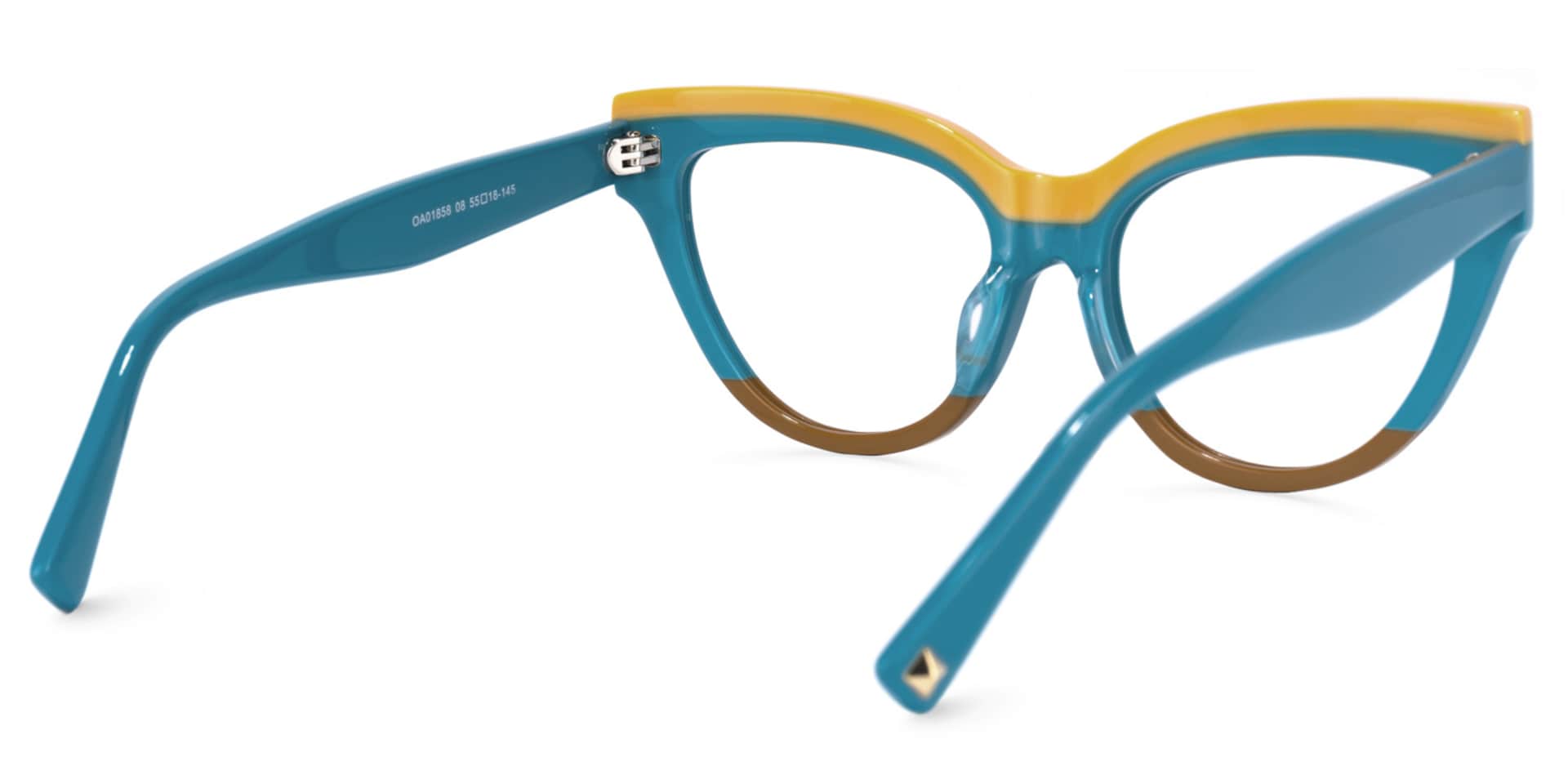 Cascata Cateye Peacock-Blue Glasses | Zeelool Glasses3