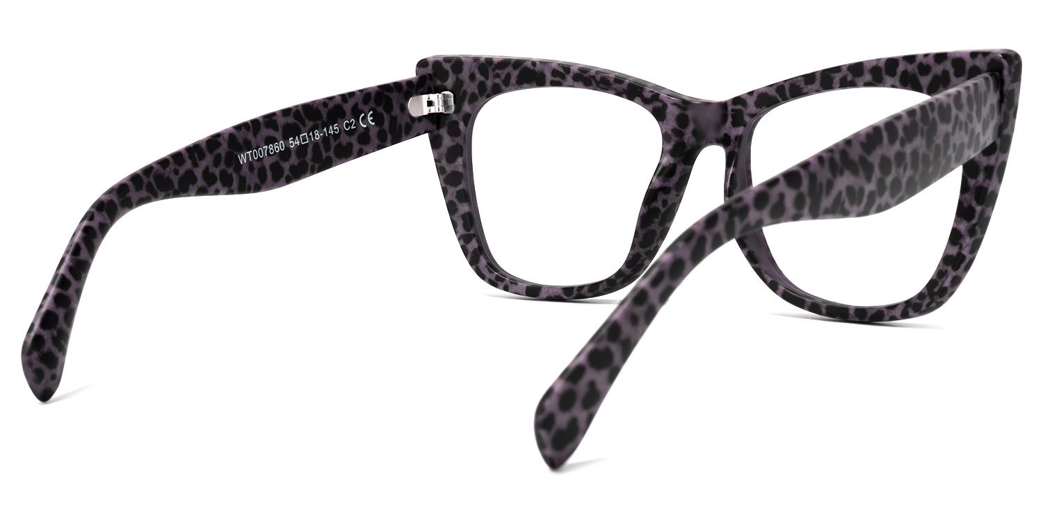Fuller Cateye Purple-Leopard Glasses | Zeelool Glasses4