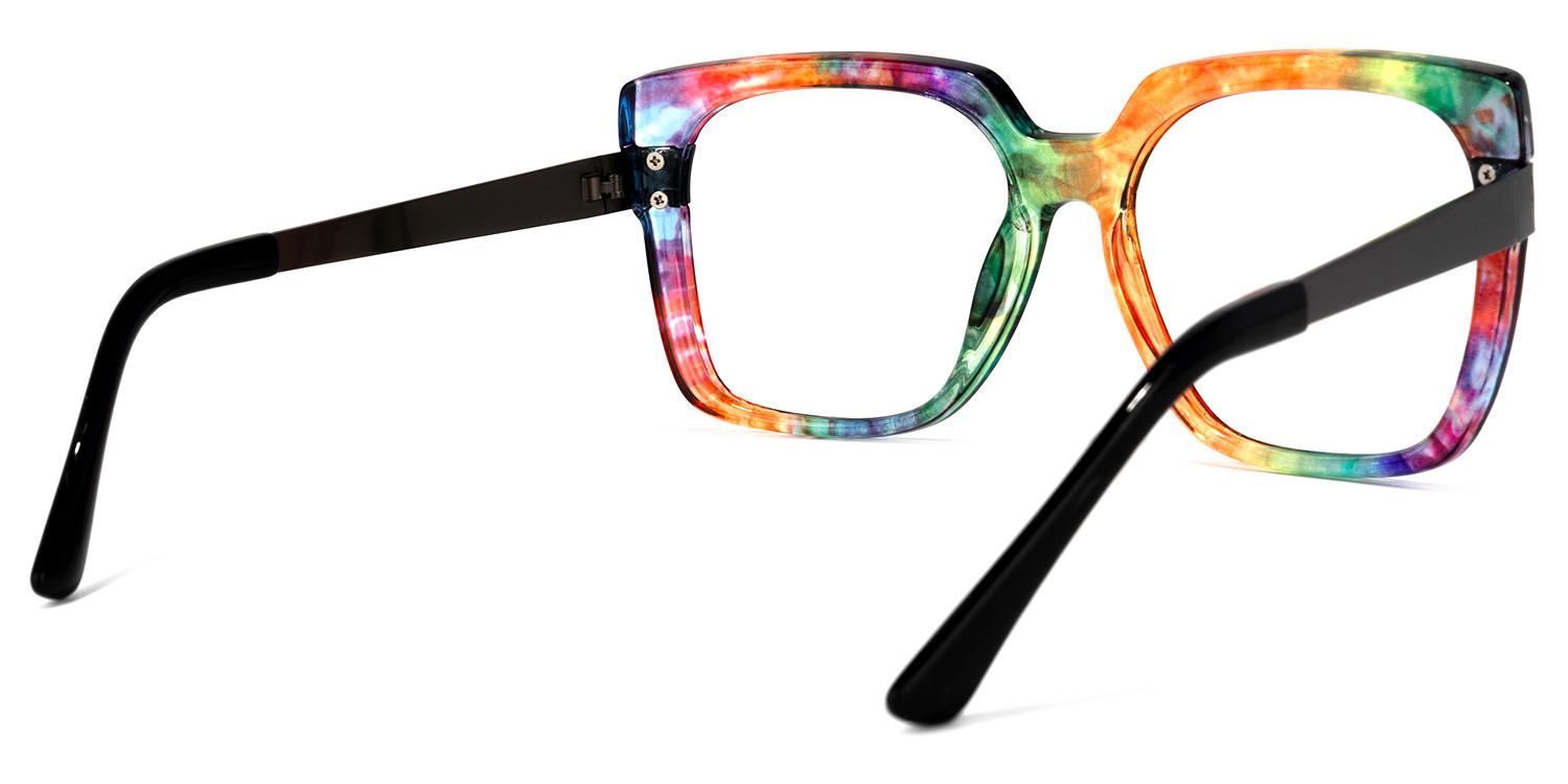 Yaida Square Multicolor Frame Glasses | Zeelool3