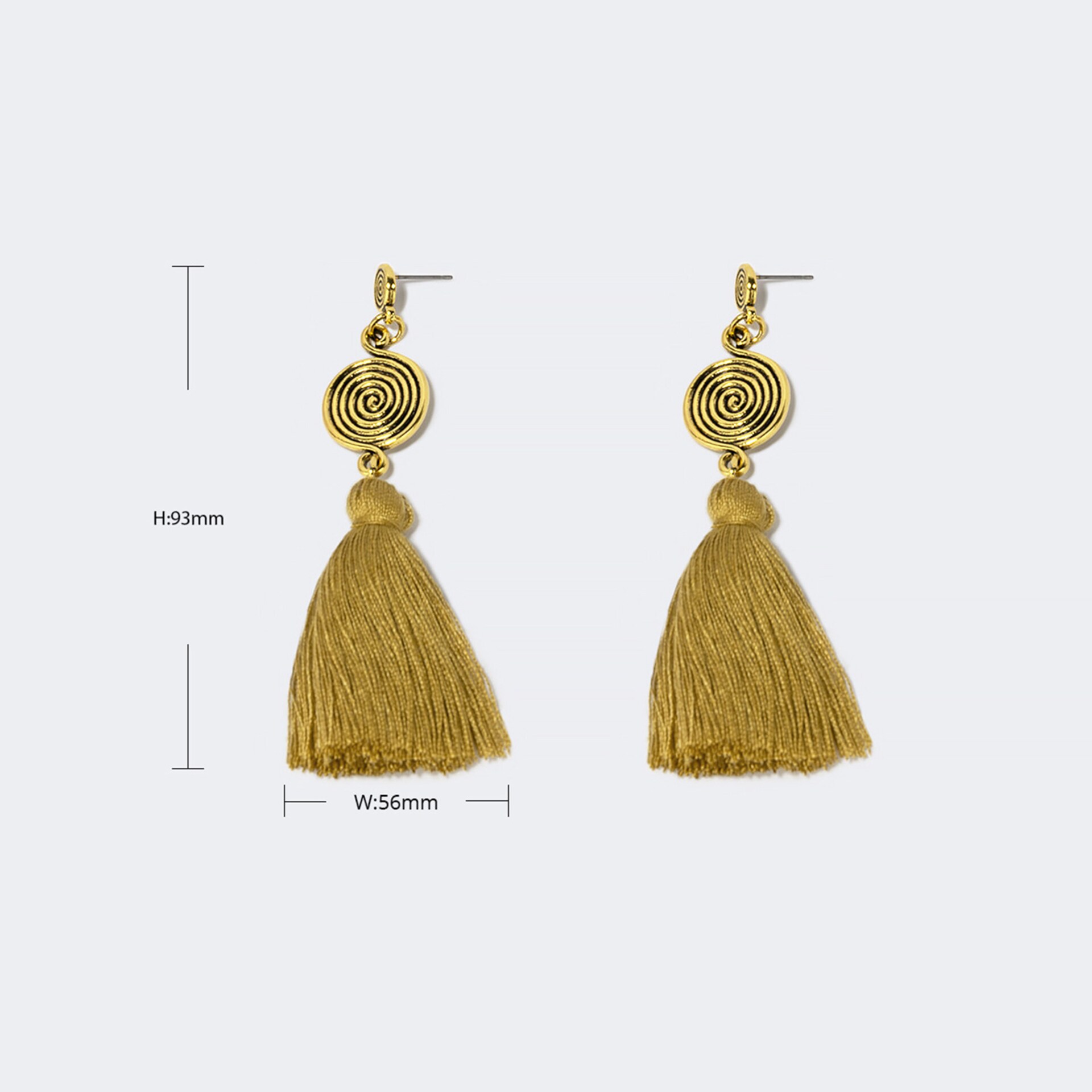 Vogue Bohemian Style Yellow Tassel Earrings | Zeelool Glasses2
