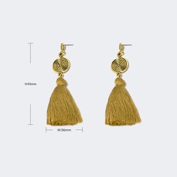 Vogue Bohemian Style Yellow Tassel Earrings2