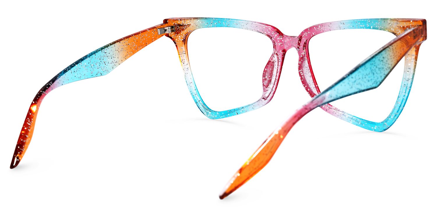 Geometrical Rainbow Eyeglasses | Zeelool Glasses3