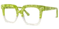 Dexter Square Green-White Glasses1