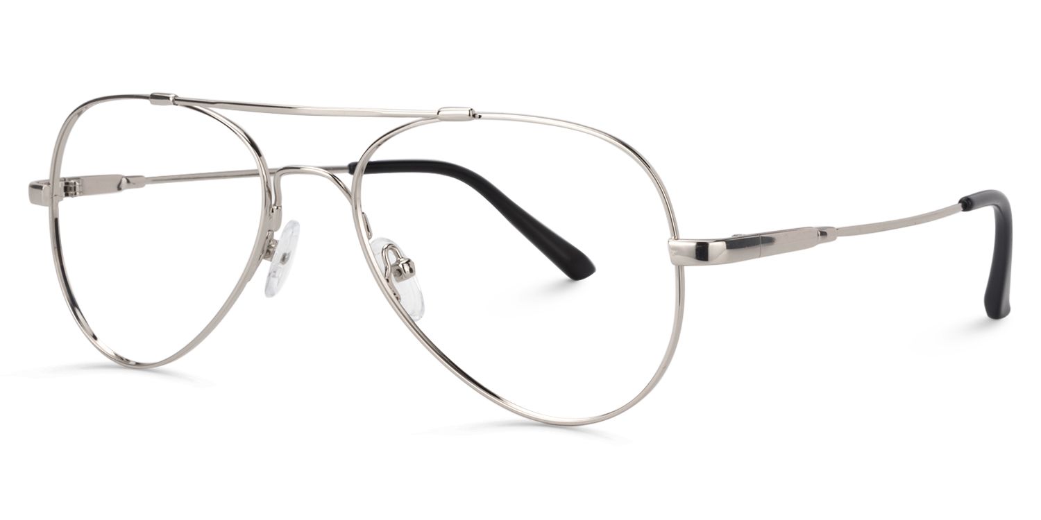 Aviator Silver Glasses | ZEELOOL Canada3