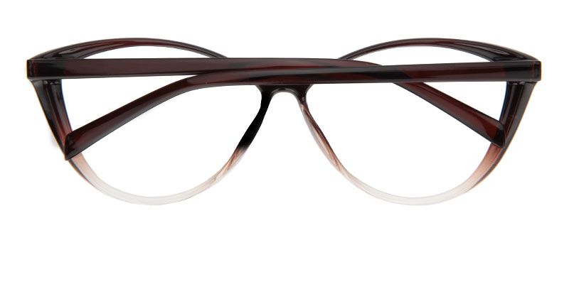 Iris Cat Eye Brown Glasses | Zeelool Glasses3