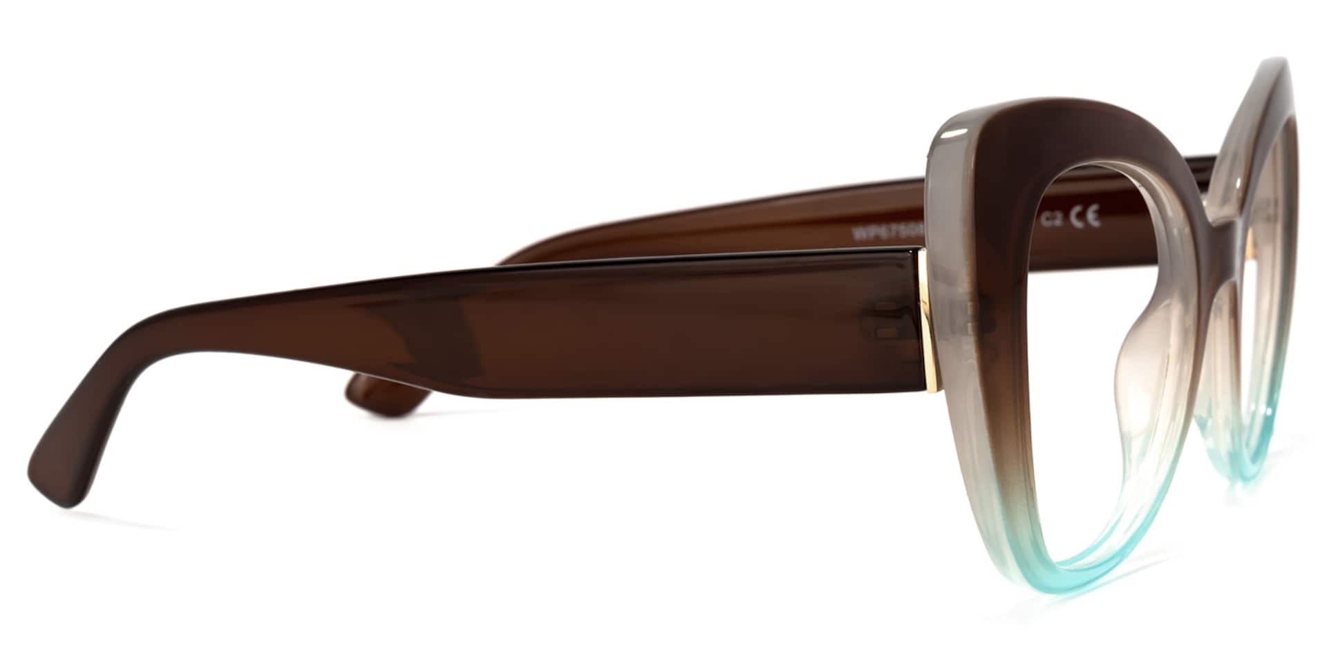 Quanita Cateye Brown Glasses | Zeelool Glasses2