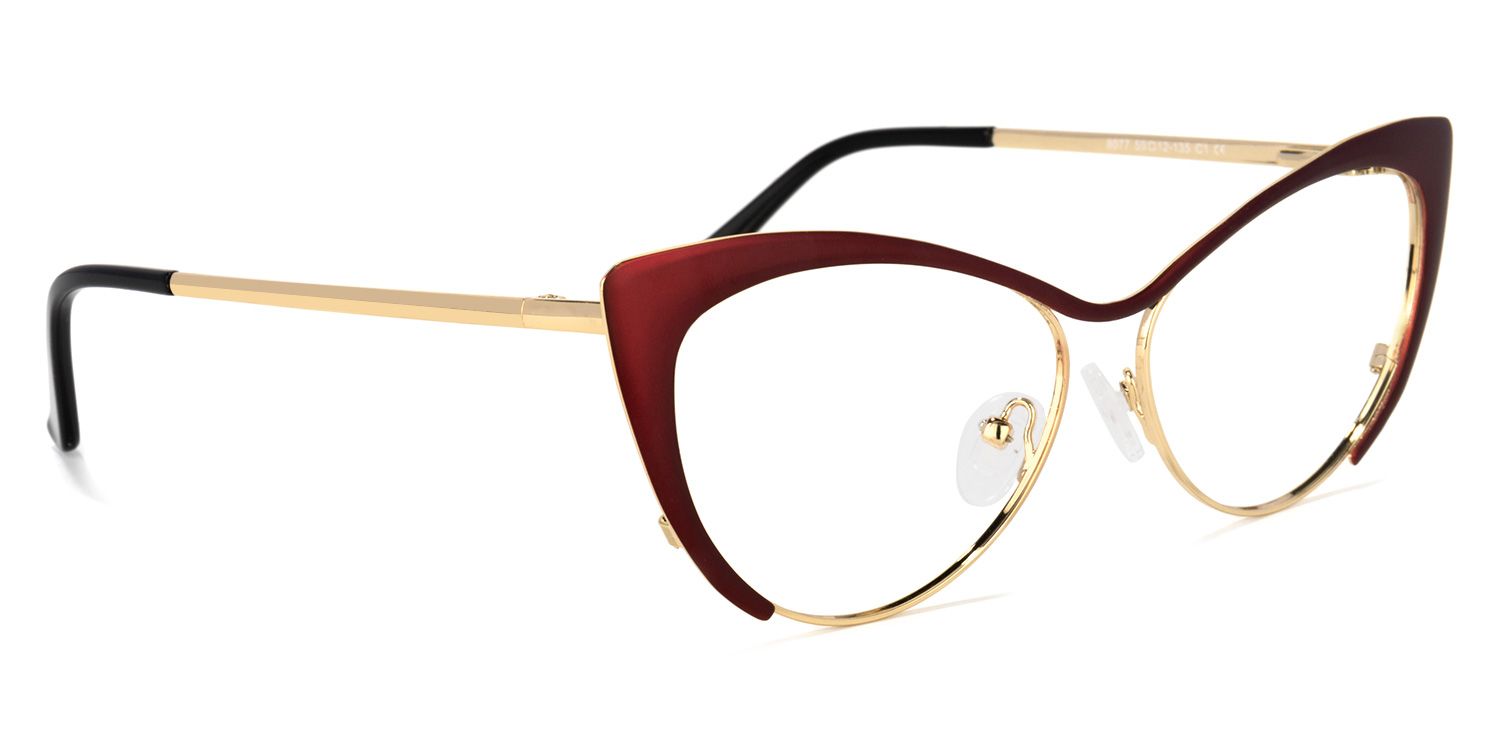 Ellen Cateye Red Glasses | Zeelool Glasses2