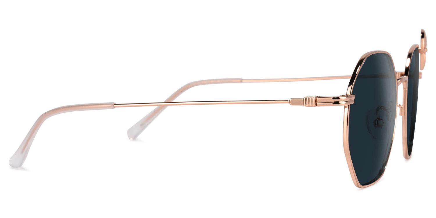 Kaitlyn Geometric Rose-Gold Sunglasses | Zeelool Glasses2