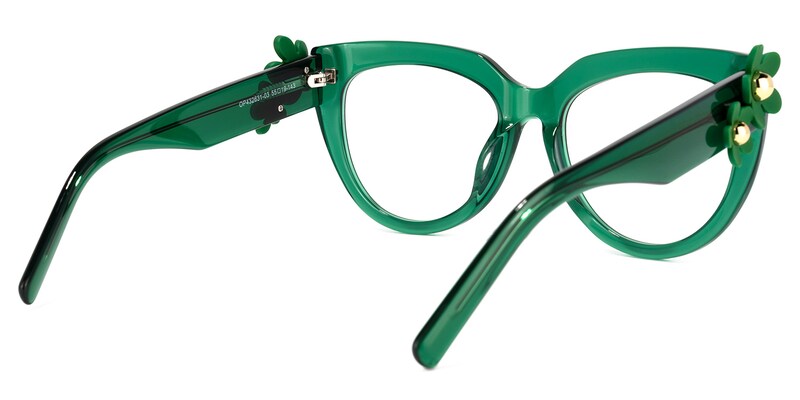 Miguel Cateye Dark-Green Glasses | Zeelool Glasses3