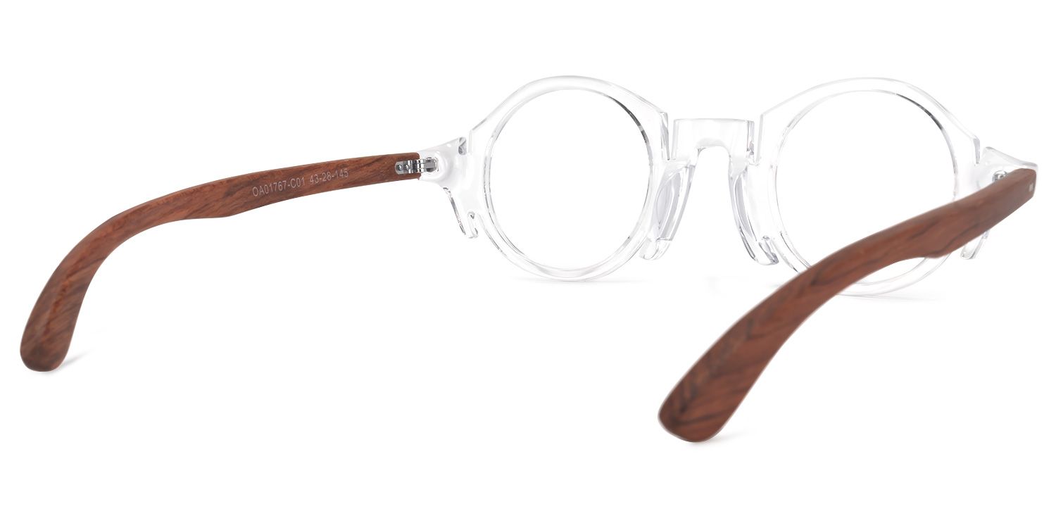 Charlie Round Clear Glasses | Zeelool Glasses3