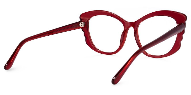 Irina Cateye Red Glasses | Zeelool Glasses3