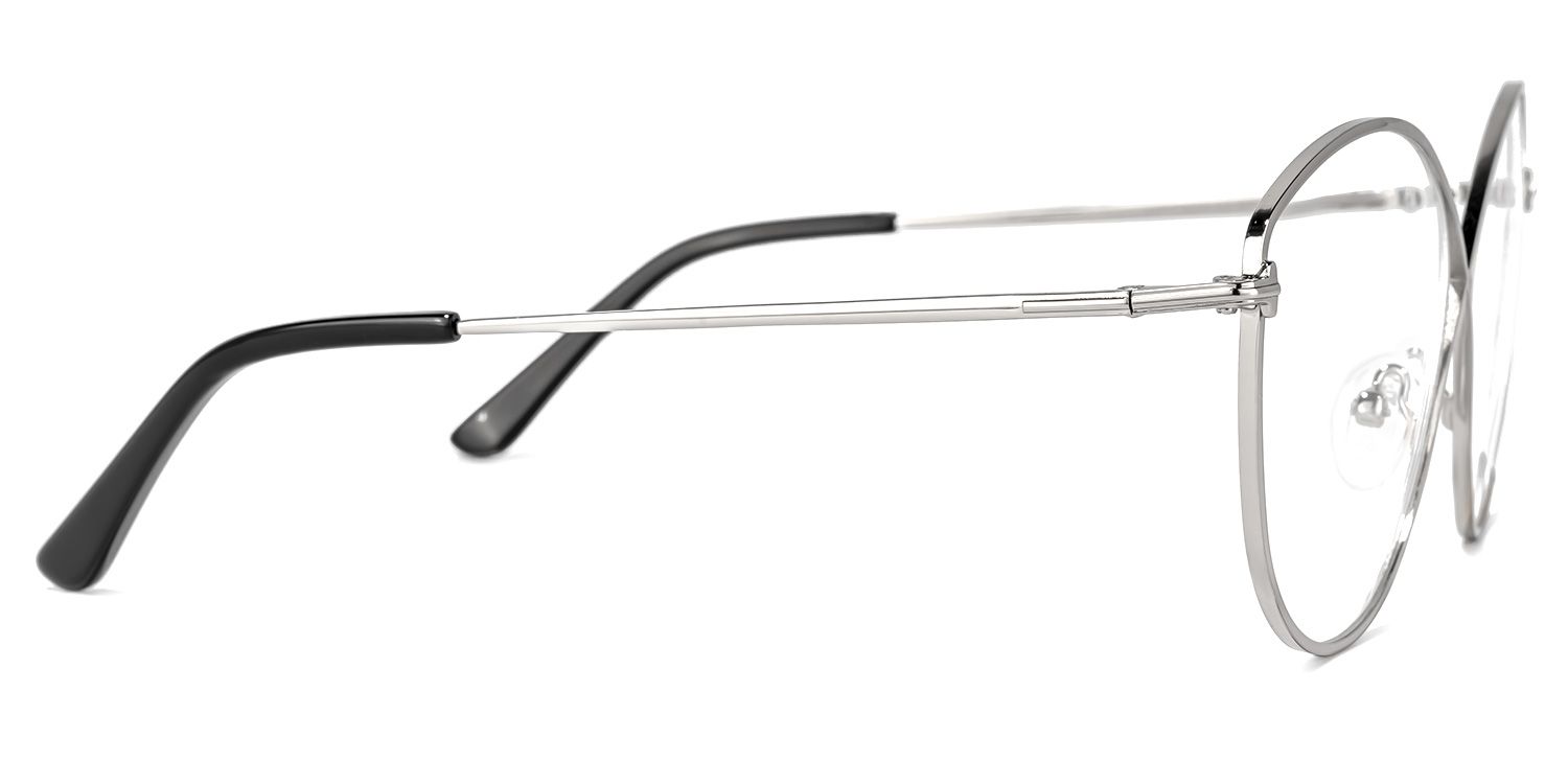 Garcia Geometric Silver Glasses | Zeelool Glasses2