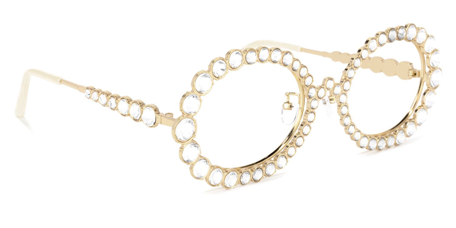 Luheiden Oval Gold Glasses | Zeelool Glasses2