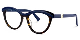 Sean Cat Eye Blue Glasses2