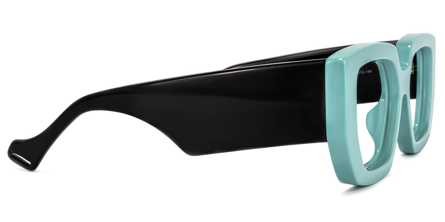 Reece Geometric Green Glasses | Zeelool Glasses2