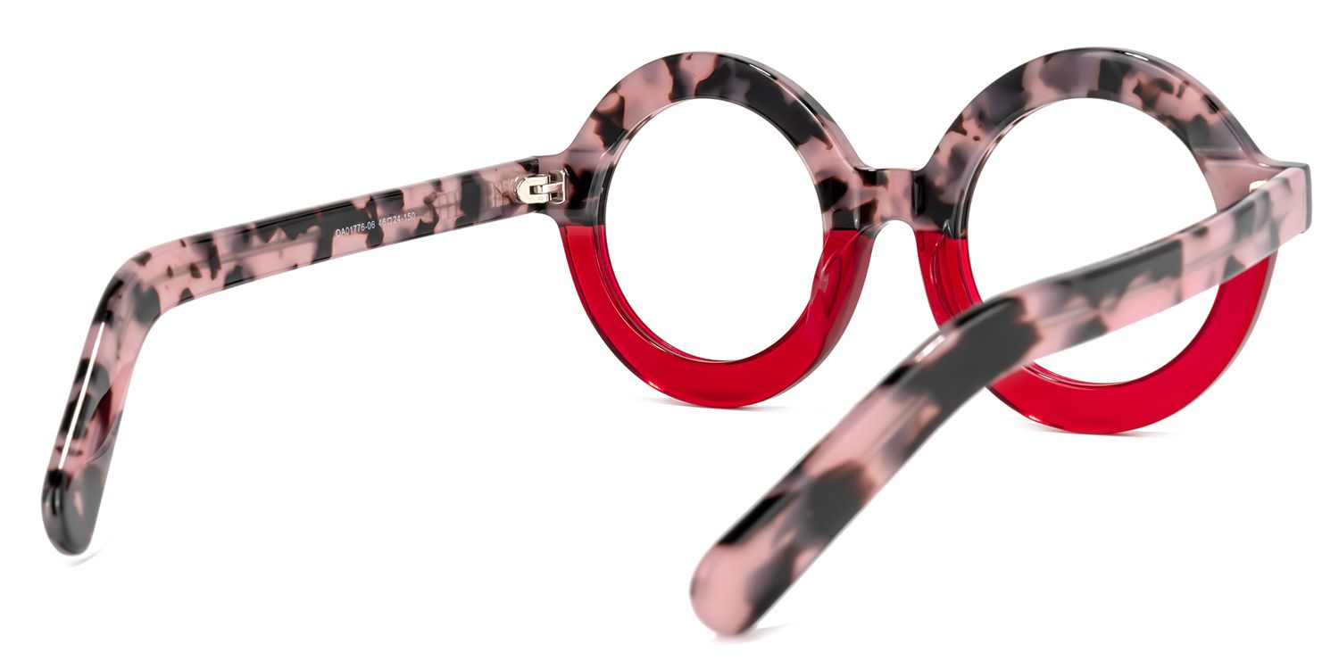 Calhoun Round Two-Tone Frame Glasses | Zeelool Optical3