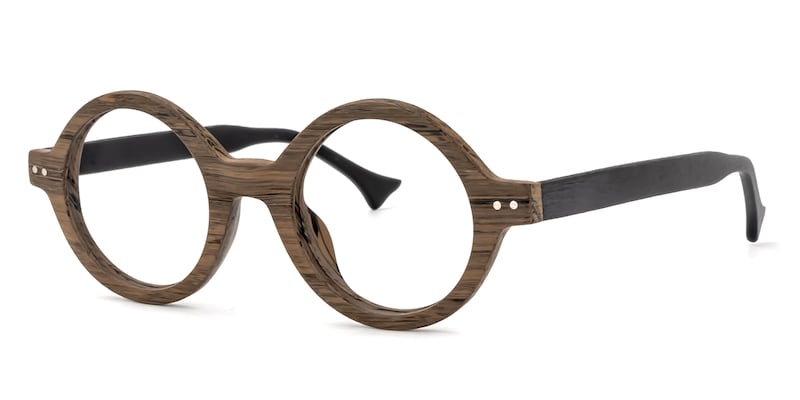 Round Wood Glasses | Zeelool Glasses2