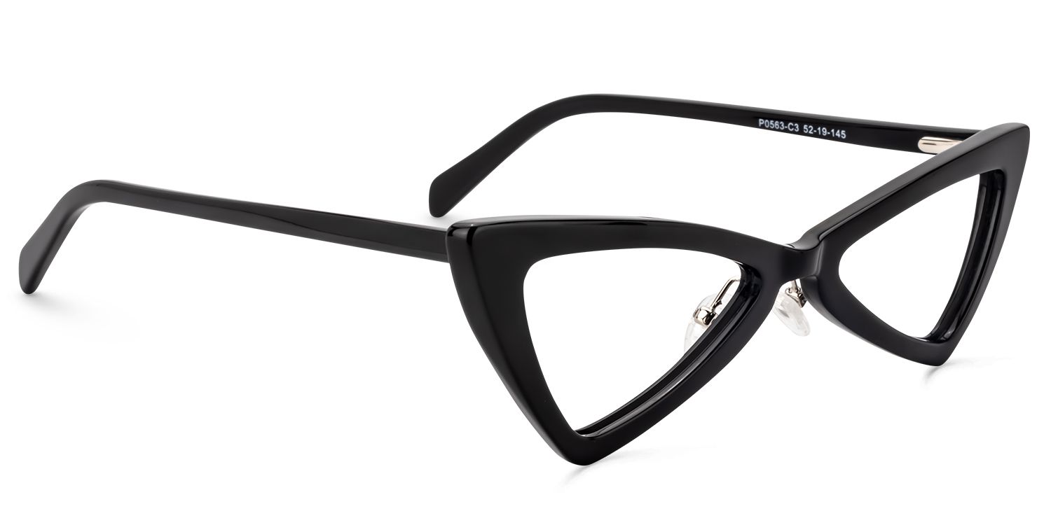 Cammie Cat Eye Black Glasses | Zeelool Glasses2