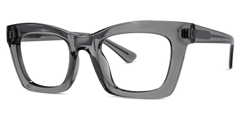 Vargas Square Gray Glasses | Zeelool Glasses1