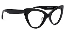 Claudette Cat Eye Black Glasses2