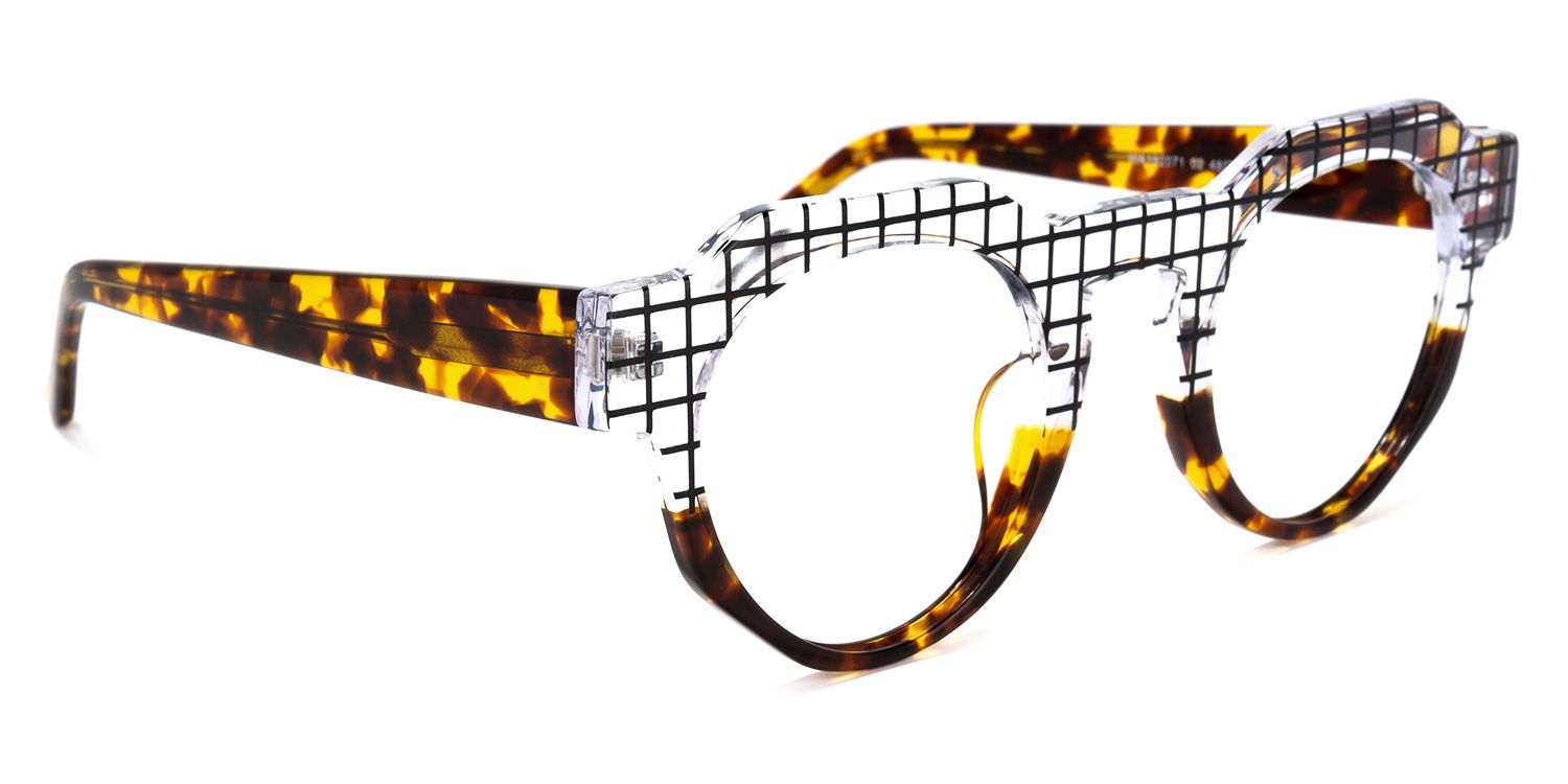 Karla Geometric Tortoise Glasses | Zeelool Glasses2