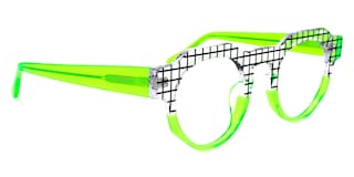 Karla Geometric Green Glasses2