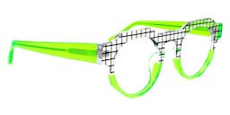 Karla Geometric Green Glasses2