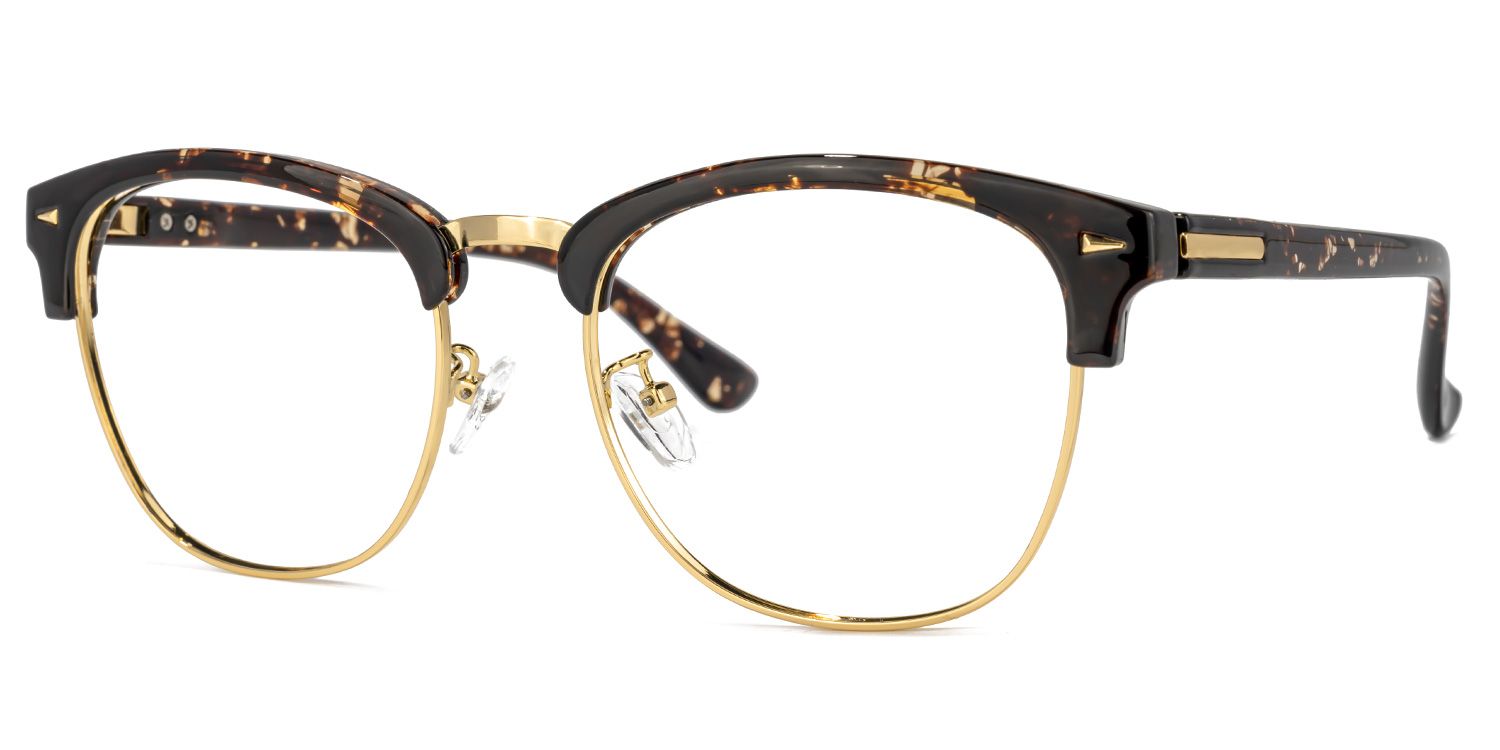 Lasha Browline Gold Glasses | Zeelool Glasses3