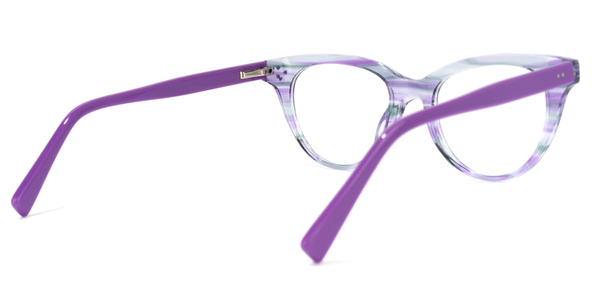 Fuentes Cateye Purple Glasses | Zeelool Glasses3