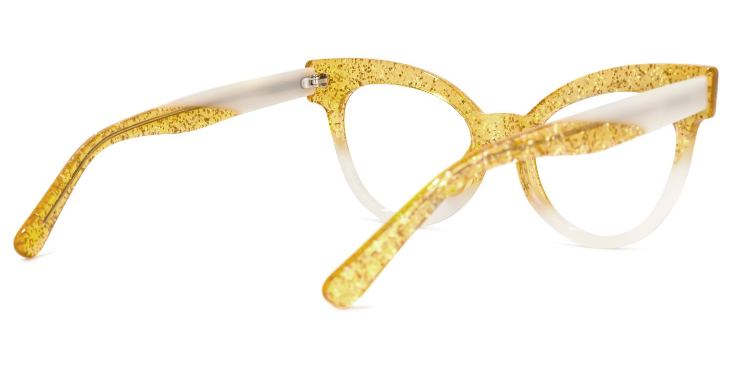 Haydee Cateye Yellow Glasses | Zeelool Glasses3