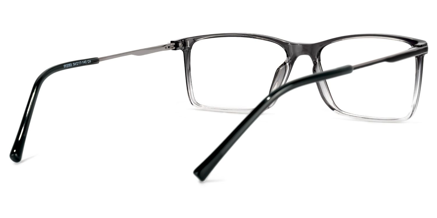 Mikysha Rectangle Gray Glasses | Zeelool Glasses3