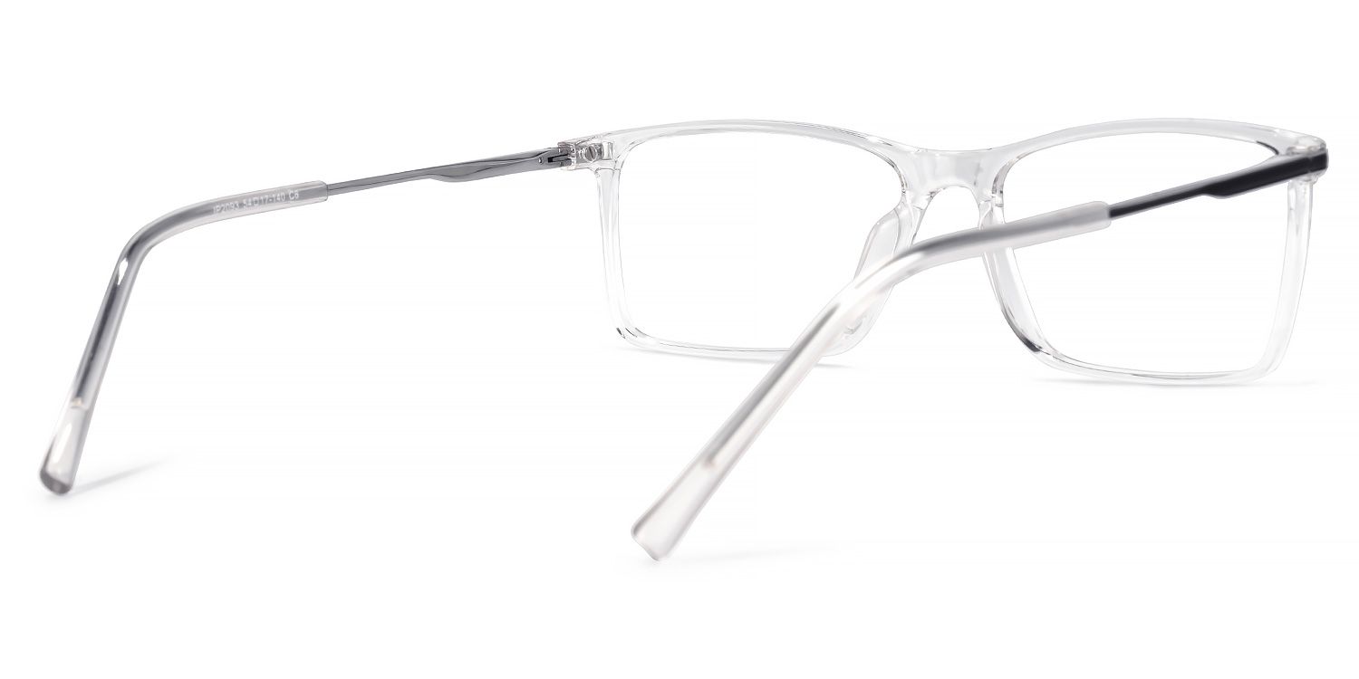 Mikysha Rectangle Clear Glasses | Zeelool Glasses3