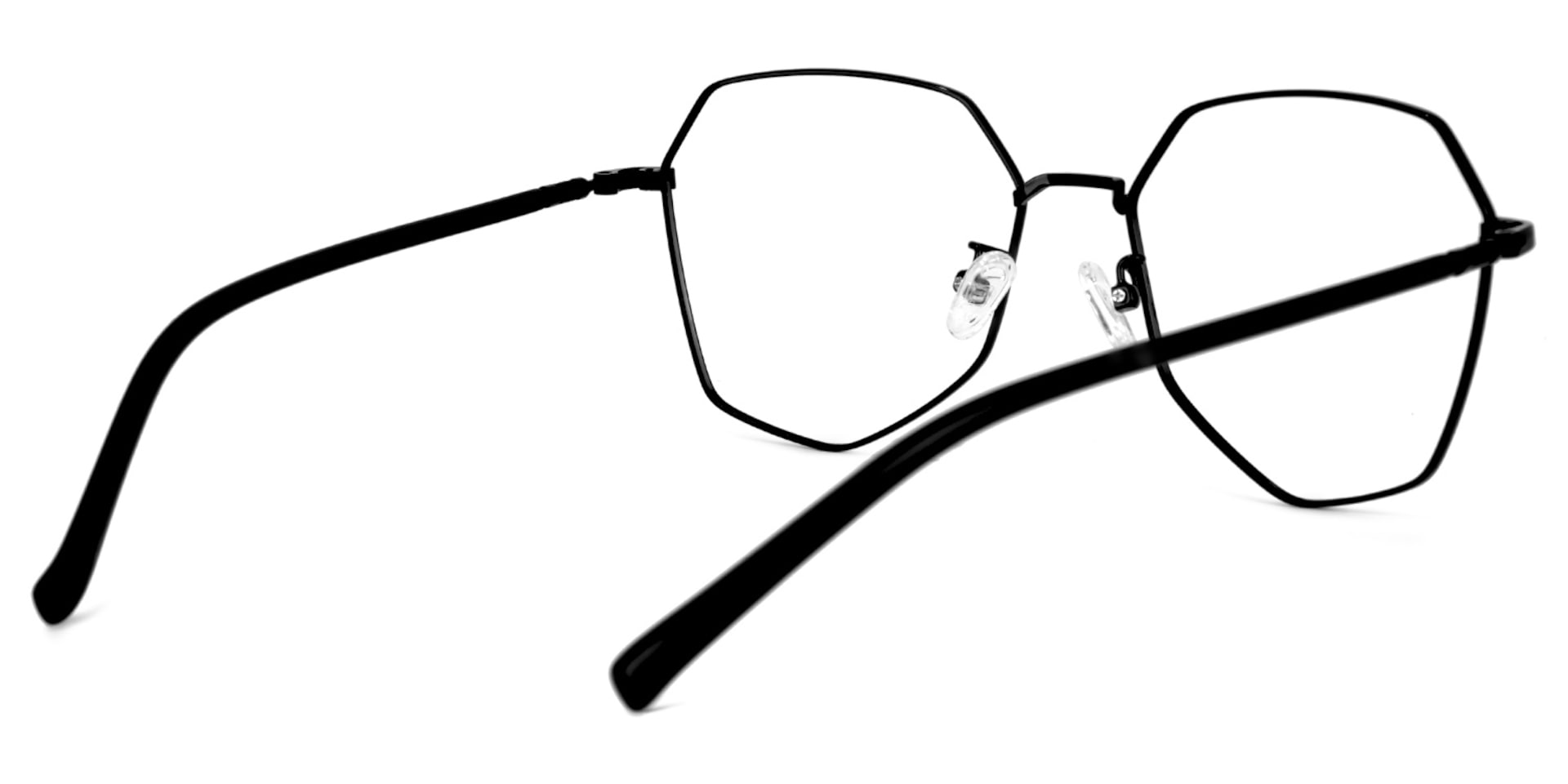 Crumpton Geometric Black Glasses | Zeelool Glasses3