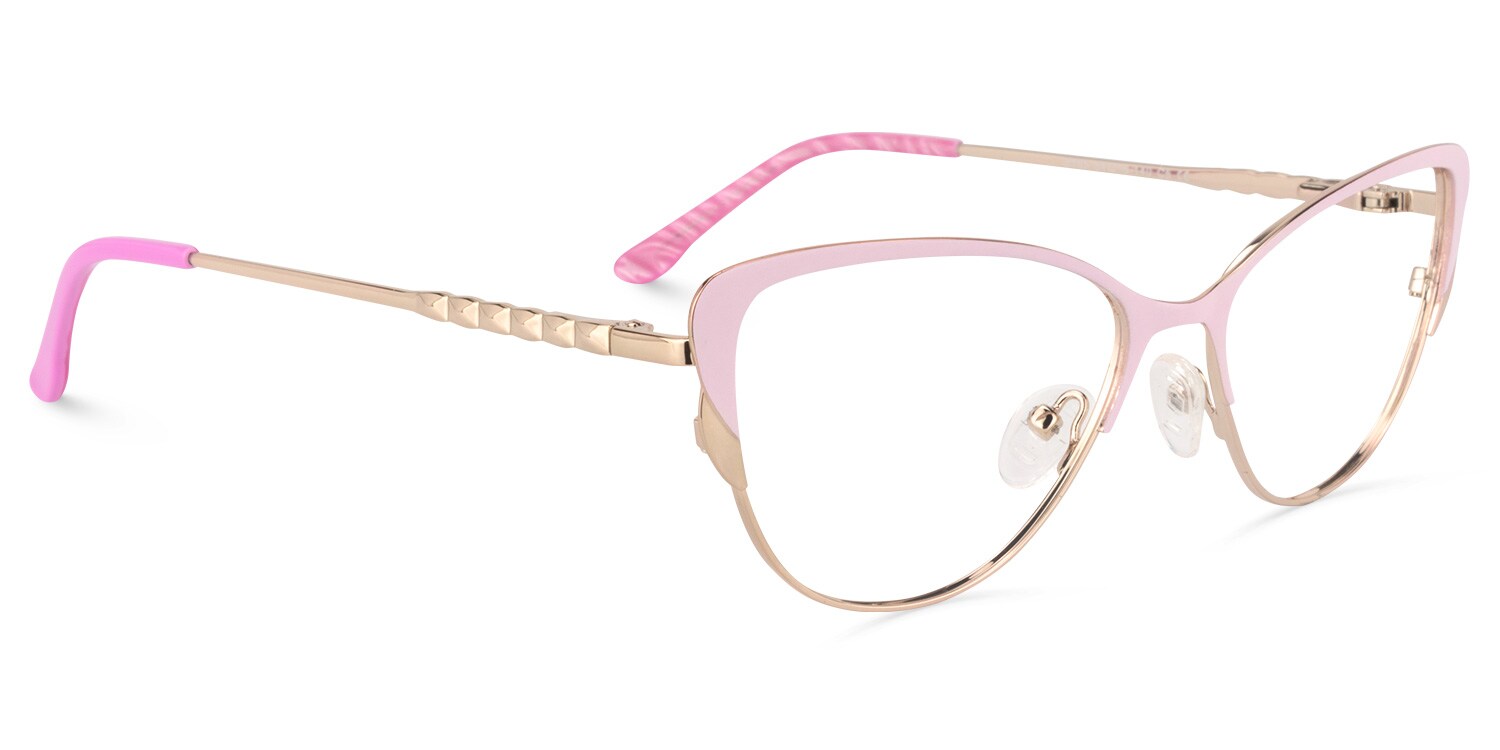 Donald Cat Eye Pink Glasses | Zeelool Glasses2