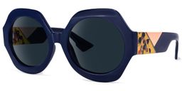 Geoffrey Geometric Dark-Blue Sunglasses1