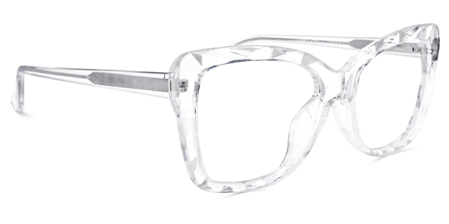 Edna Cateye Crystal Frame Glasses | Zeelool Optical2